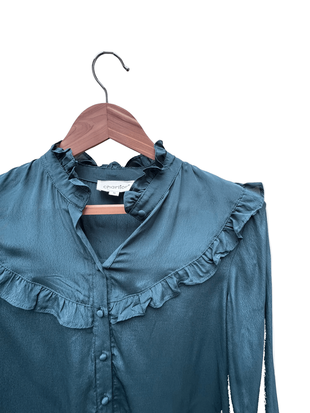Chemise Bleu Petrole - Taille S CoClo Custom Seconde main femmes