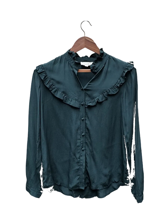 Chemise Bleu Petrole - Taille S CoClo Custom Seconde main femmes