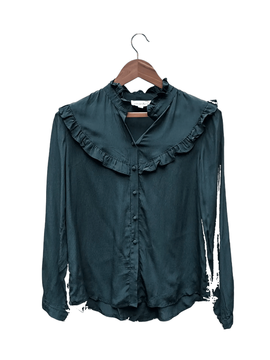 Chemise Bleu Petrole - Taille S CoClo Custom Seconde main femmes