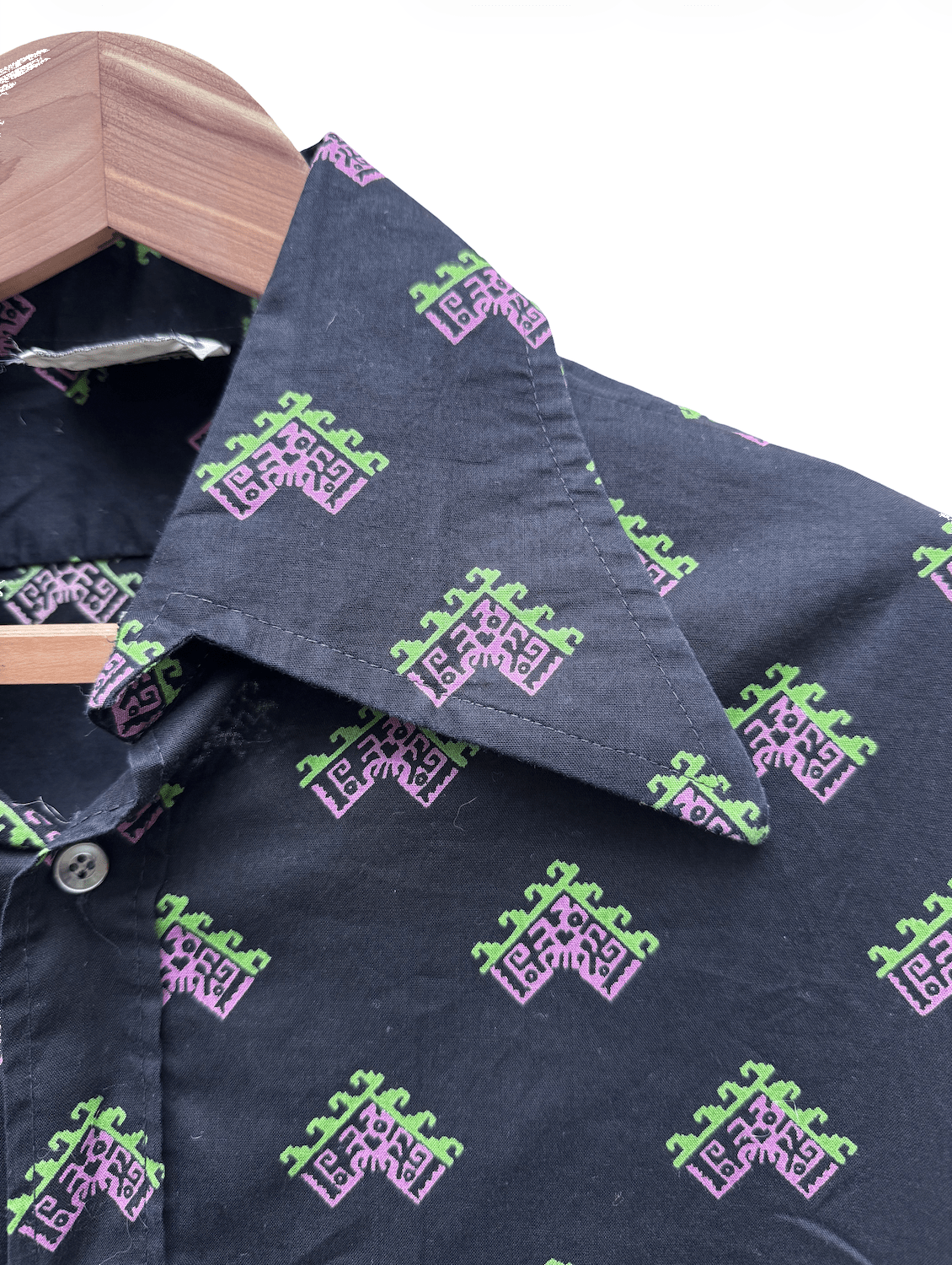 Chemise à motif Taille L CoClo Custom Upcycling femmes