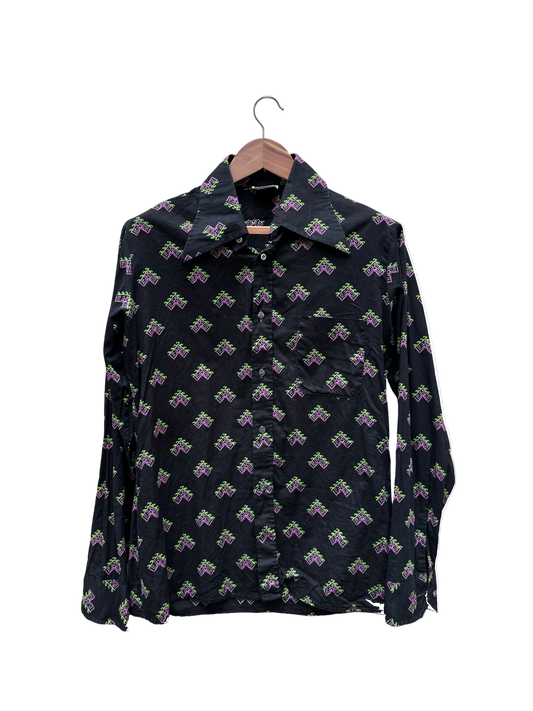 Chemise à motif Taille L CoClo Custom Upcycling femmes