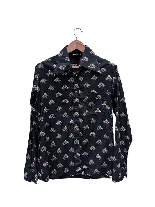 Chemise à motif Taille L CoClo Custom Upcycling femmes