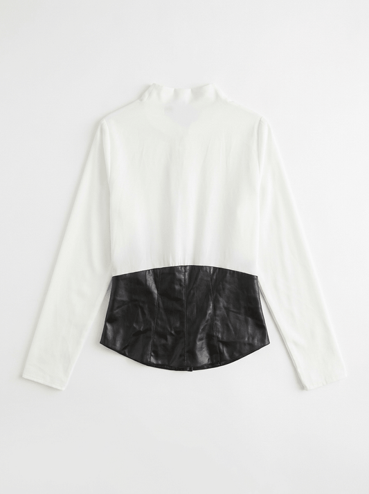 Chemisier Blanc et noir taille 38 Donna Dura Seconde main CoClo Femmes