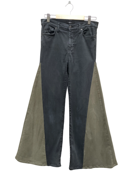 Jean_Noir_Kaki_-_Taille_28_CoClo_Custom_Seconde_main_femmes