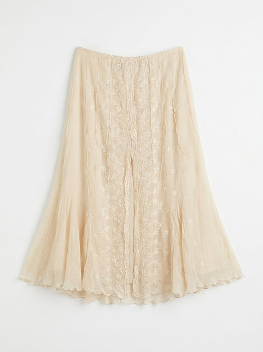 Jupe Caroline Bliss dentelles beige Taille 44 Seconde main CoClo Femmes
