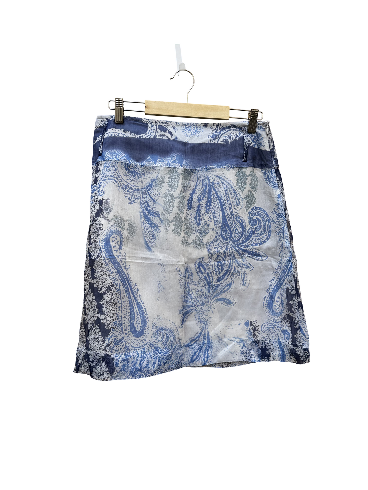 Jupe blanche/bleue Taille 1/S seconde main femme