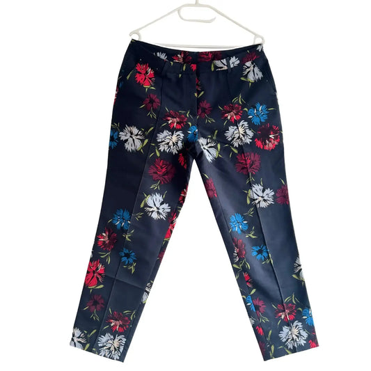 Pantalon cigarette à fleurs - Taille 3/L Rue Blanche