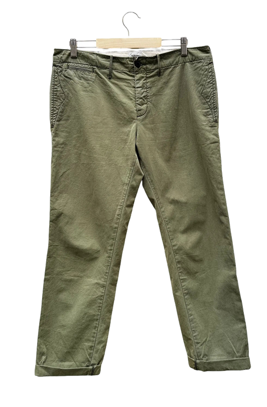 Pantalon Vert Kaki Taille 3/L Bellerose Seconde main CoClo Femmes