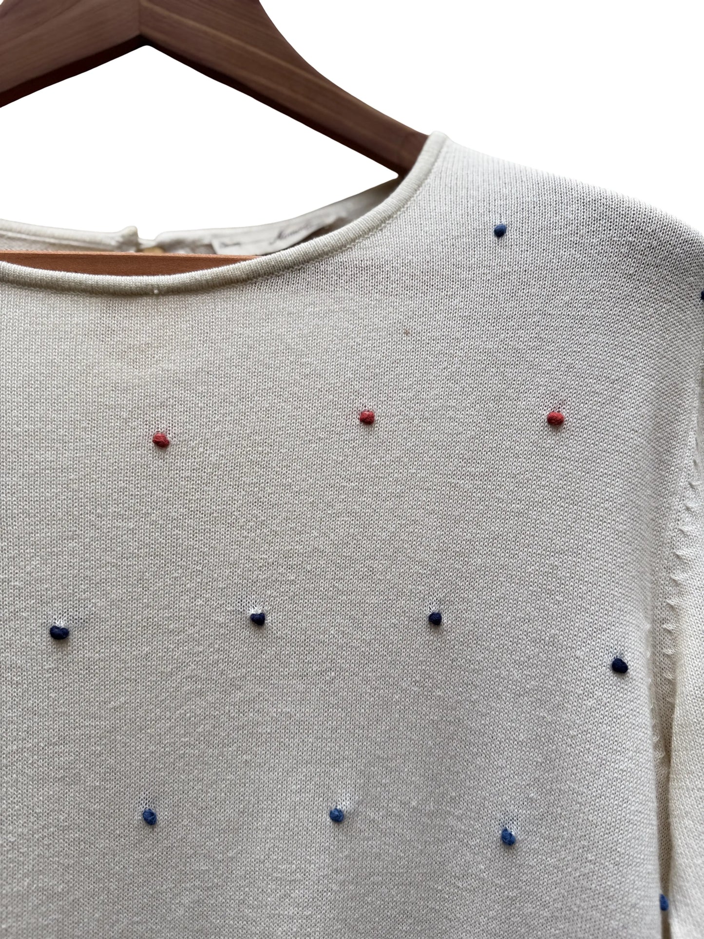 pull blanc taille S seconde main femme