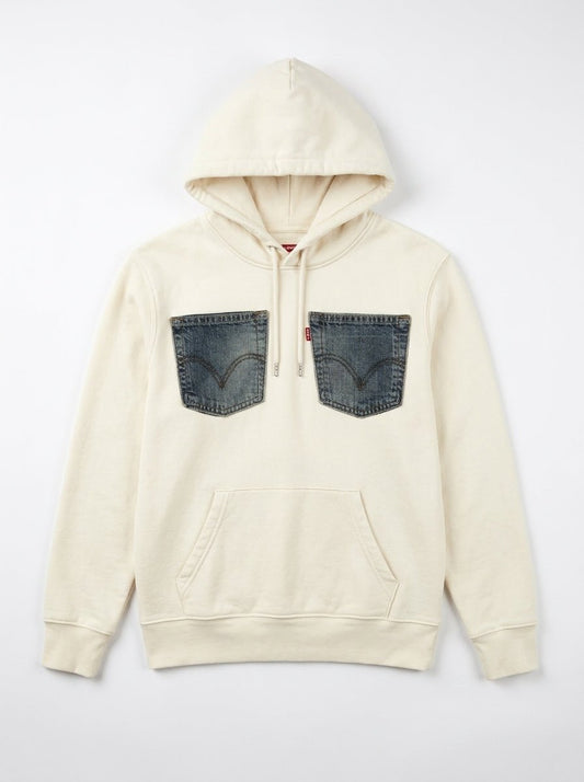 Pull blanc upcycling CoClo Taille S Secode main femmes