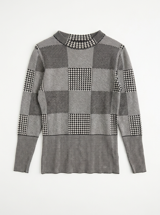 Pull noir et blanc taille 36 Donna Dura Seconde main Femmes