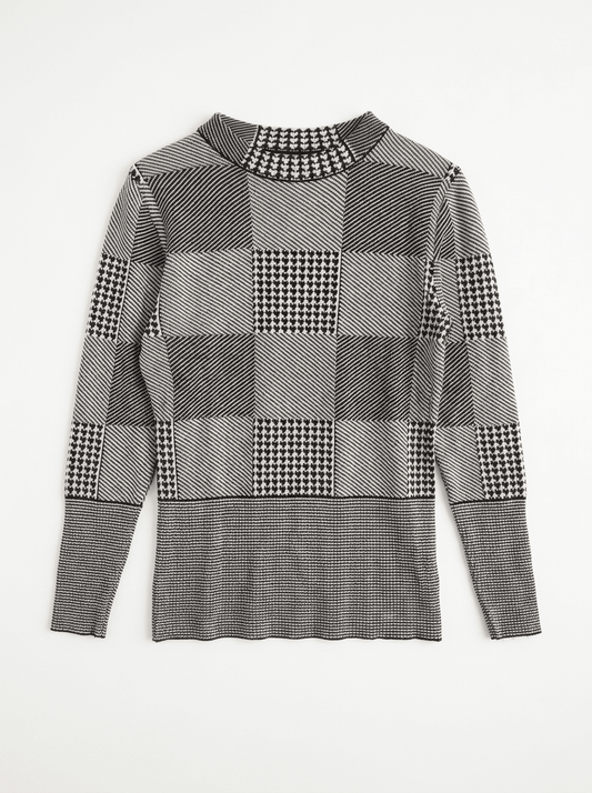 Pull noir et blanc taille 36 Donna Dura Seconde main Femmes