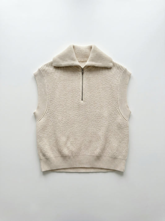 Pull_sans_manche_beige_Armadangels_Seconde_main_femme