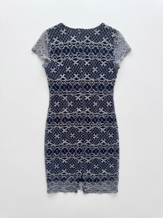 Robe dentelle bleu taille 36 Dona Dura Seconde main CoClo Femmes