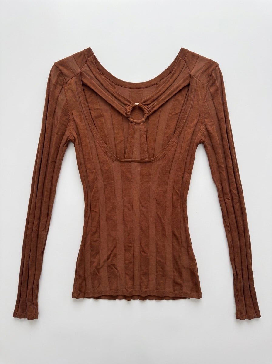 Top marron taille 2 Sandro Seconde main CoClo Femmes