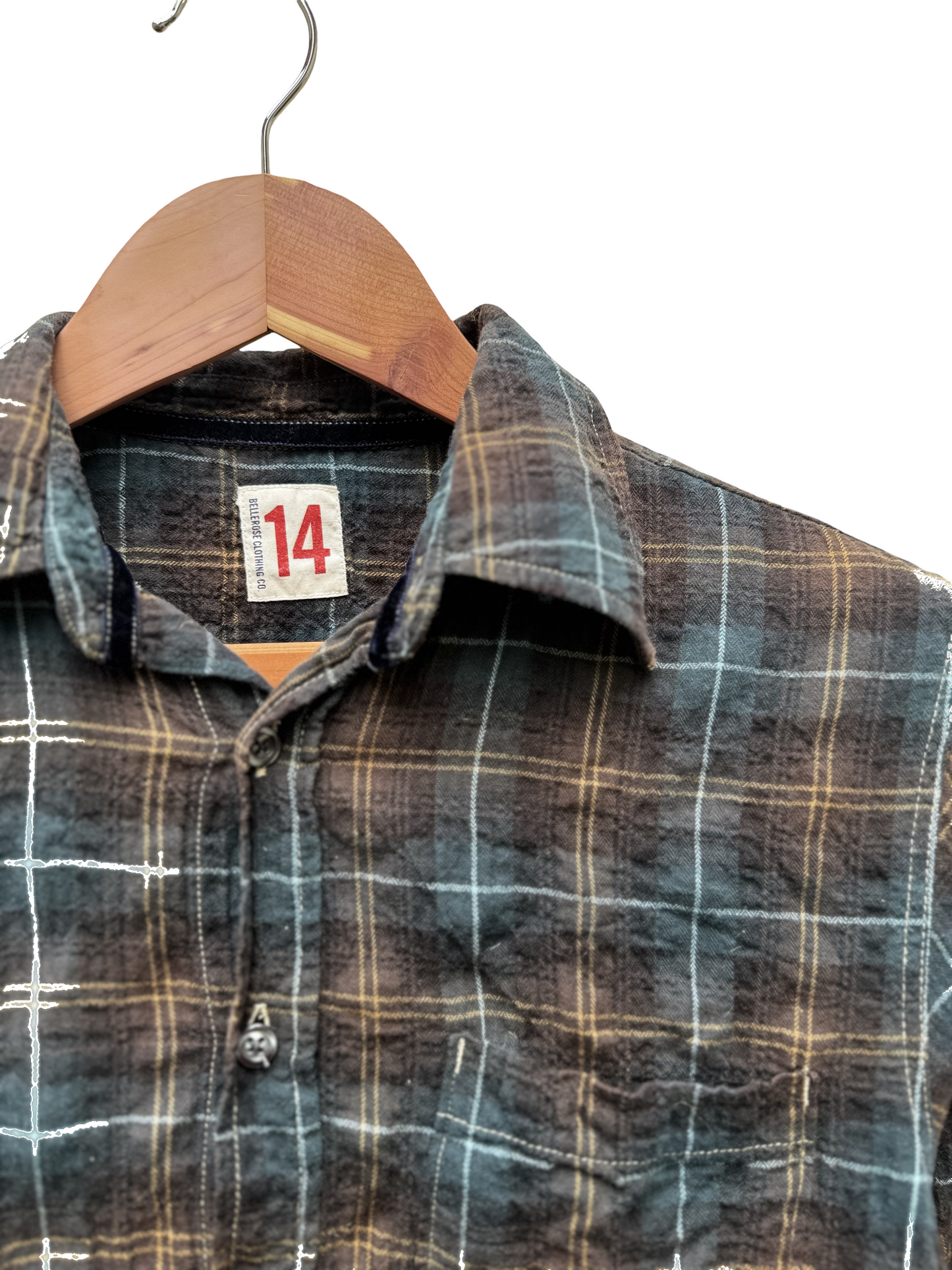 chemise a carreaux taille xs bellerose seconde main femme