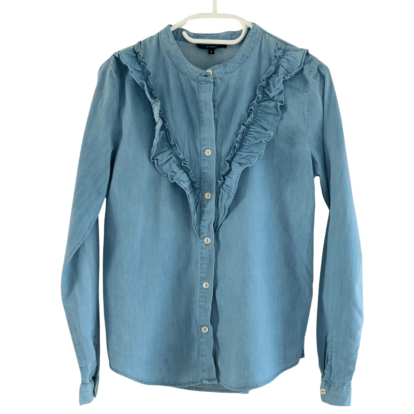 chemise bleue taille s buissonnière seconde main femme