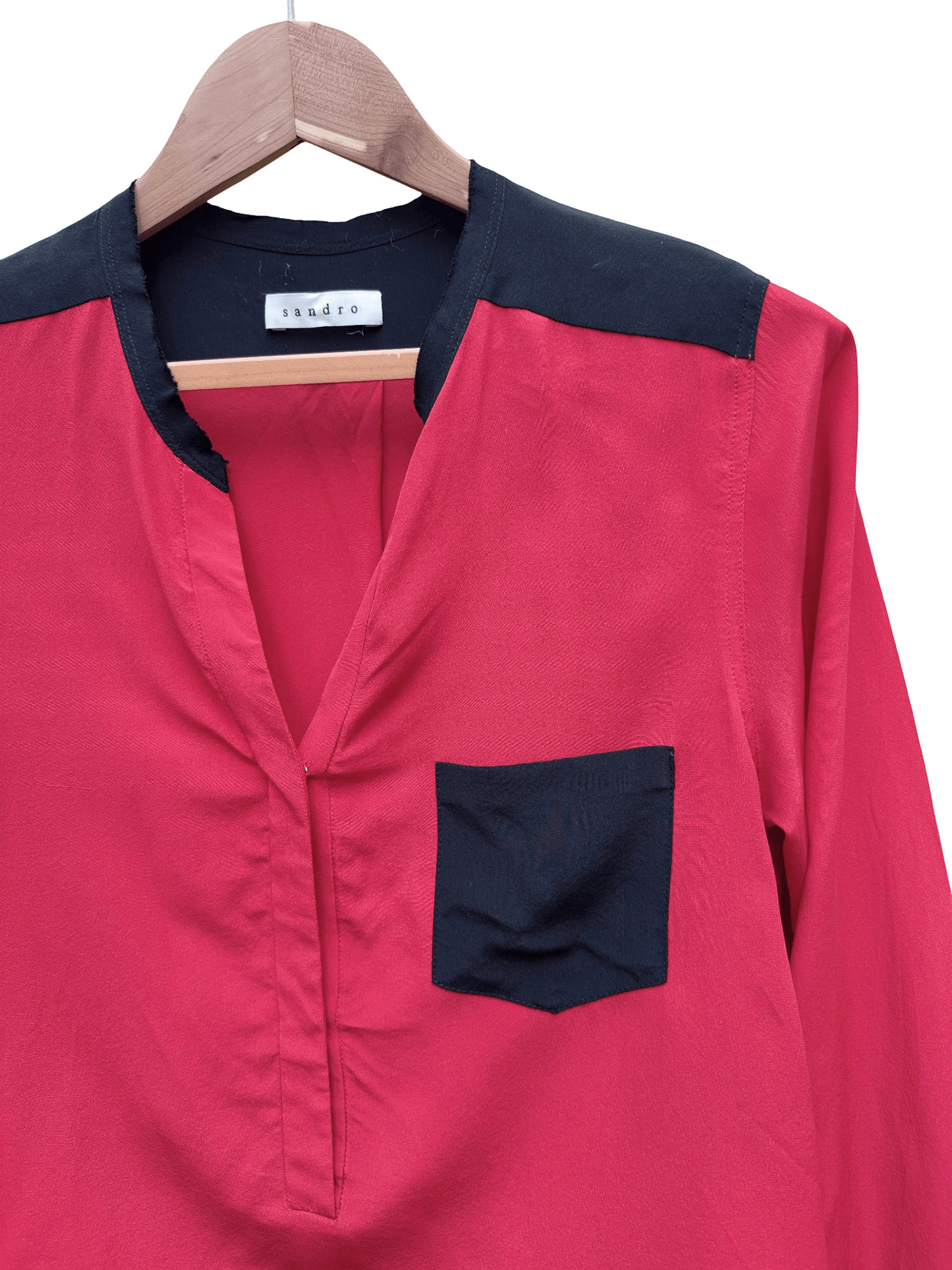 chemise rouge sandro taille 2 m seconde main femme