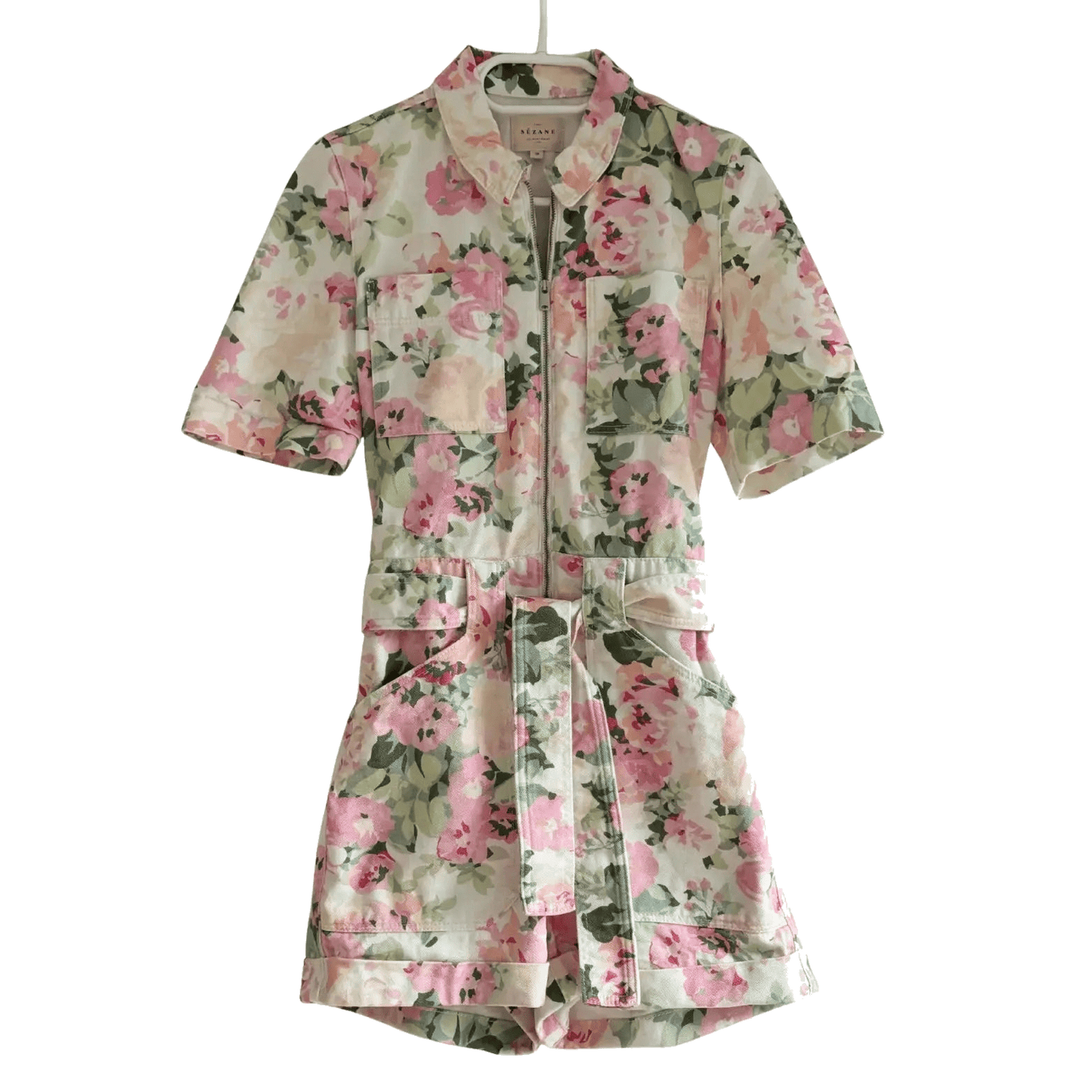 combishort fleurie taille 36 sezane seconde main femme
