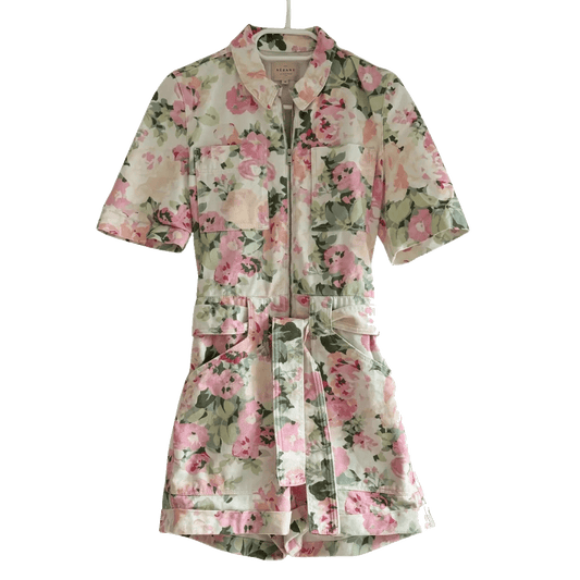 combishort fleurie taille 36 sezane seconde main femme