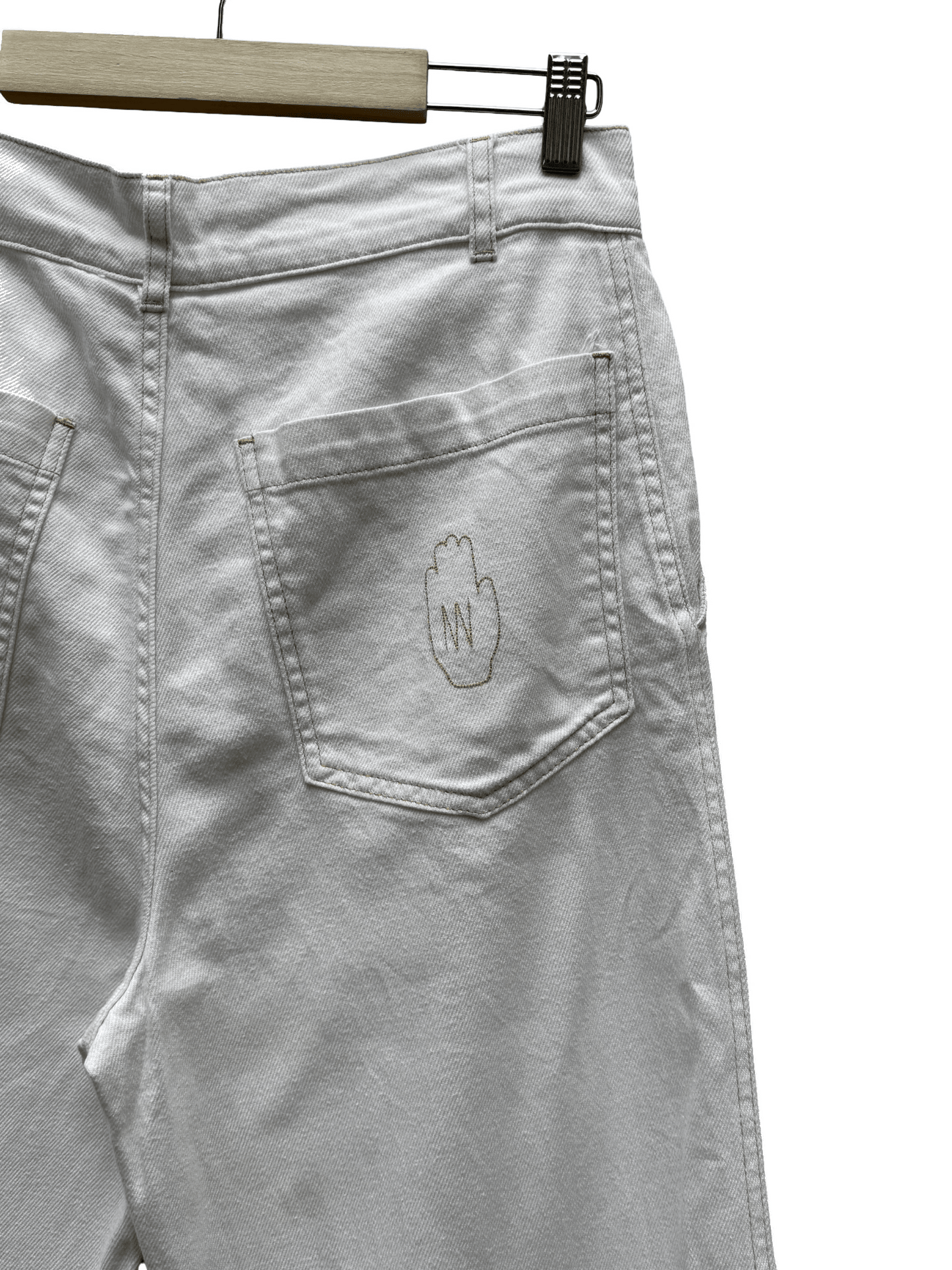 pantalon blanc taille s mooks seconde main femme