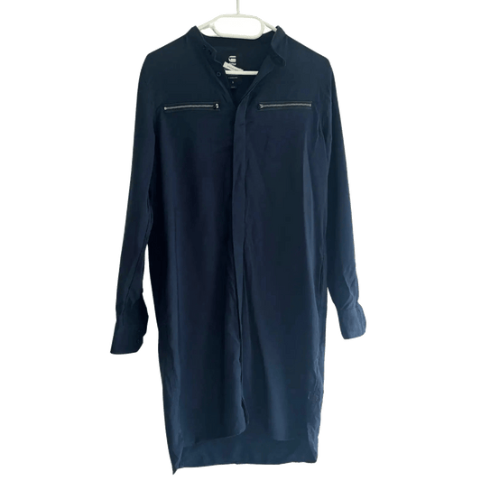 robe chemise bleu marine gstar taille m seconde main femme