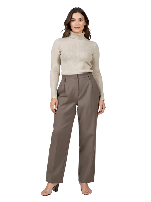 Beige Trousers - Size 3/L