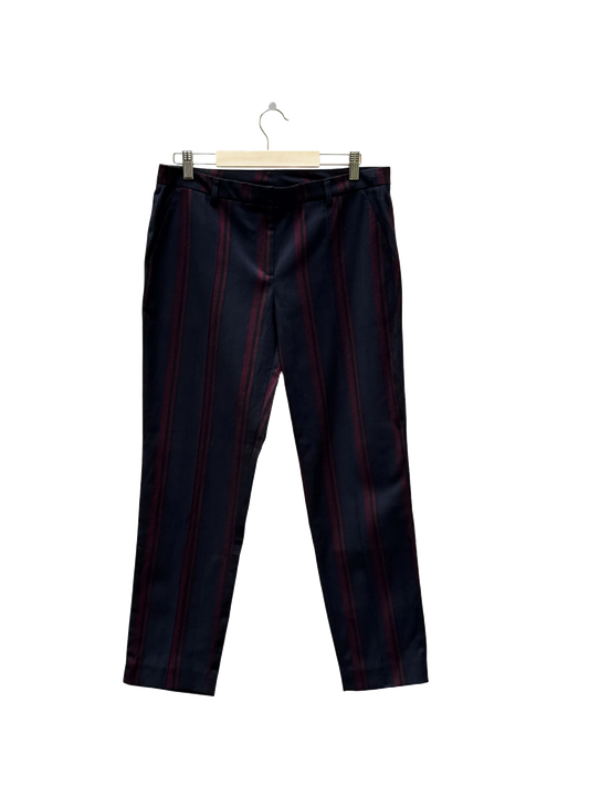Blue & Burgundy Trousers - Size 2/M