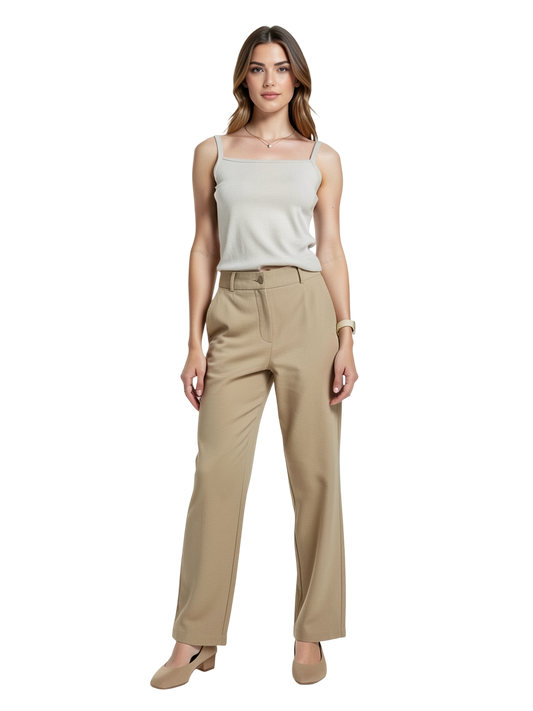 Beige Trousers - Size 2/M - Rue Blanche