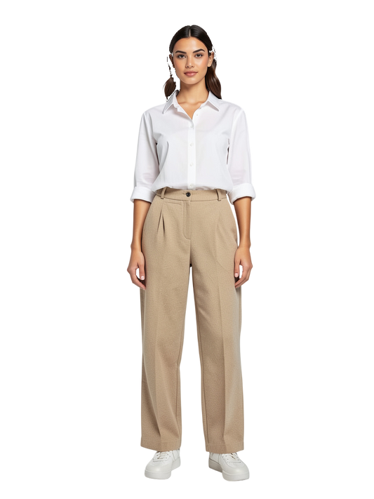 Beige Trousers - Size 1/S - Rue Blanche