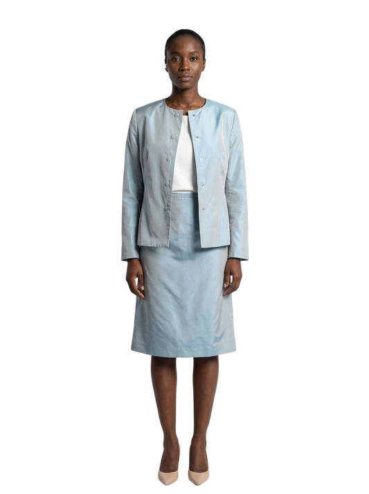 Blazer Bleu Ciel Taille 40 Max Mara Seconde main CoClo Femmes
