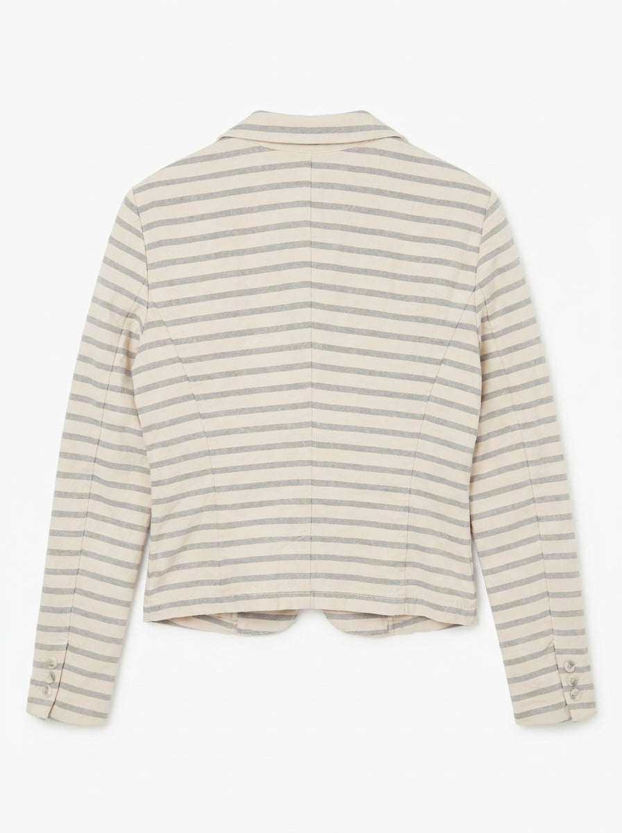 Blazer Esprit blanc et bleu rayure Taille 40 Seconde main CoClo Femmes