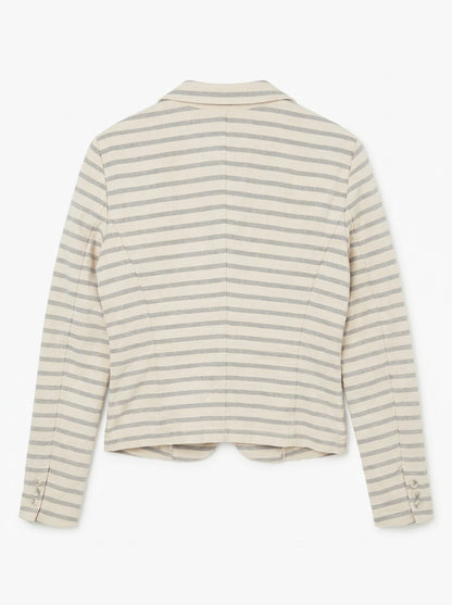 Blazer Esprit blanc et bleu rayure Taille 40 Seconde main CoClo Femmes