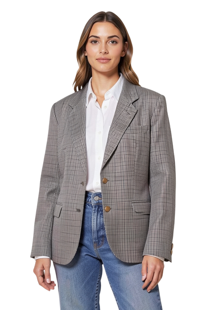Blazer Gris - Taille oversize CoClo Custom Seconde main Upcycling femmes