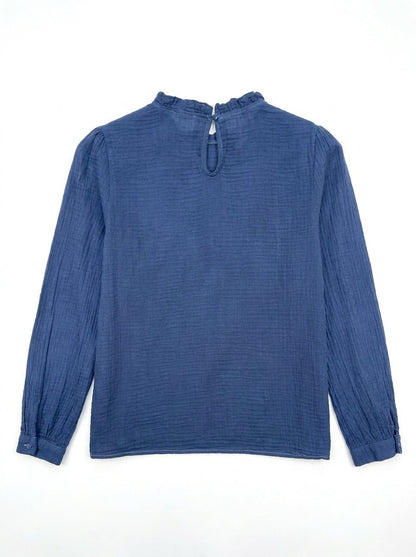 Blouse Bleu Denim - Taille S - Coclo Custom seconde main femme