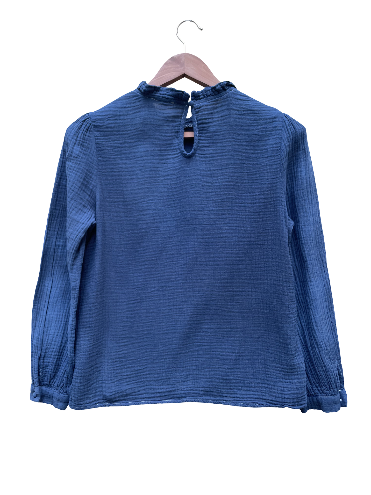 Blouse Bleu Denim - Taille S - Coclo Custom seconde main femme