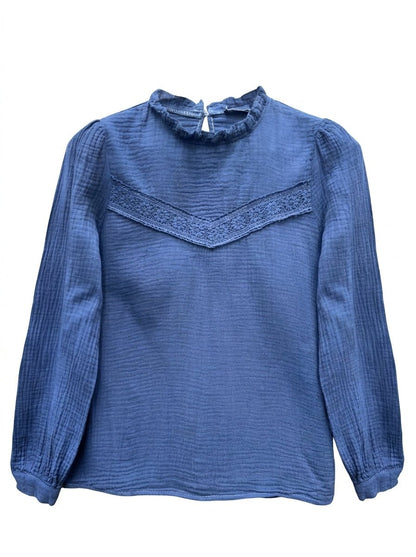 Blouse Bleu Denim - Taille S - Coclo Custom seconde main femme