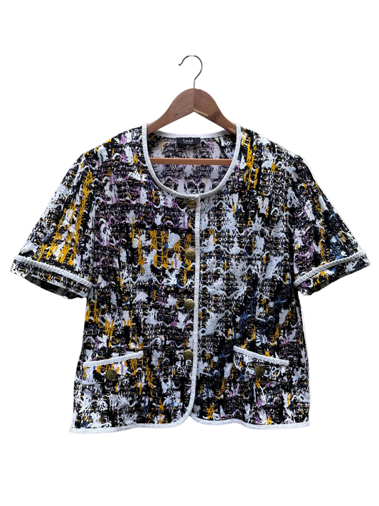 Blouse Colorée Taille L CoClo Custom Upcycling Femmes