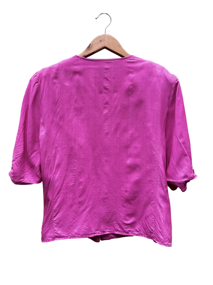 Blouse Fuchsia Taille L CoClo Custom Upcycling Femmes