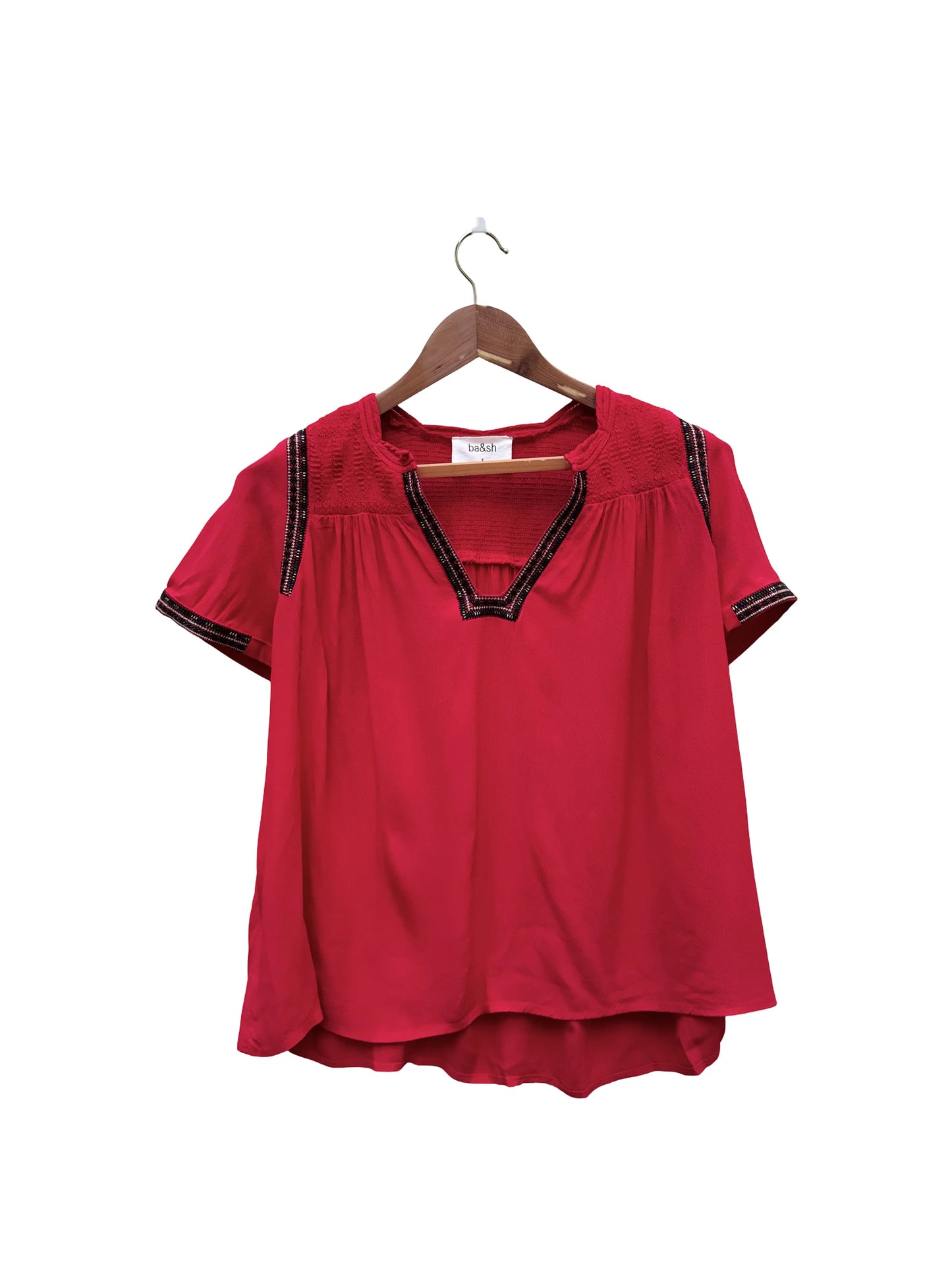 Blouse Rouge Taille 1/S seconde main femme