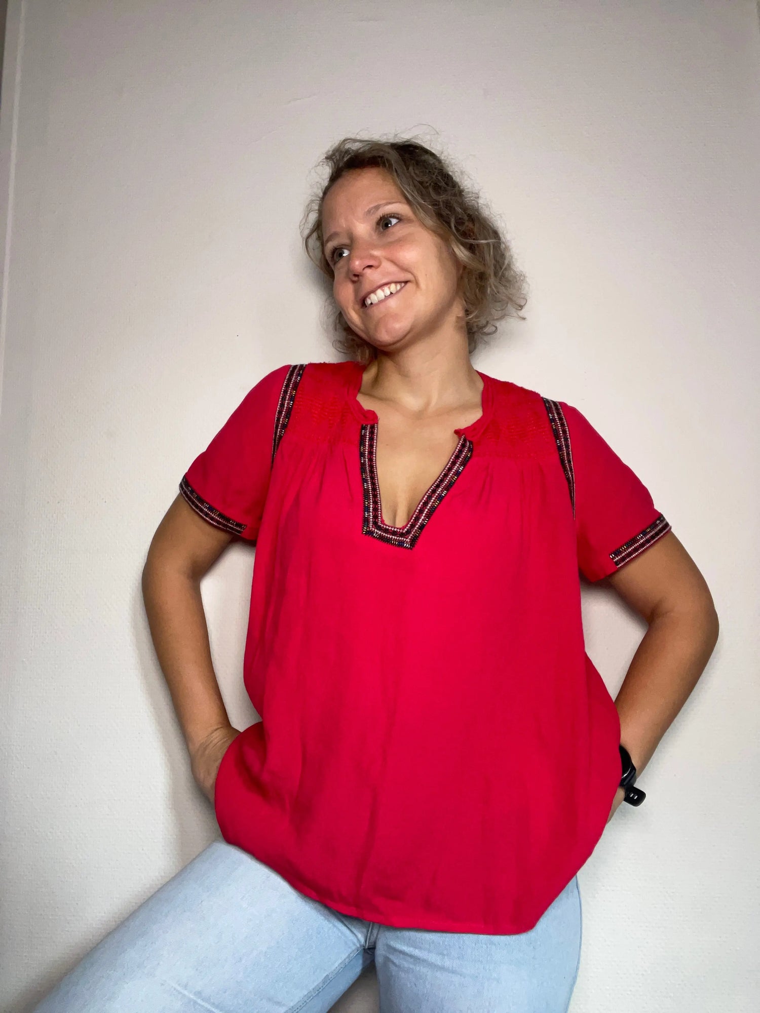 Blouse rouge - Taille 1/S CoClo Custom
upcycling 