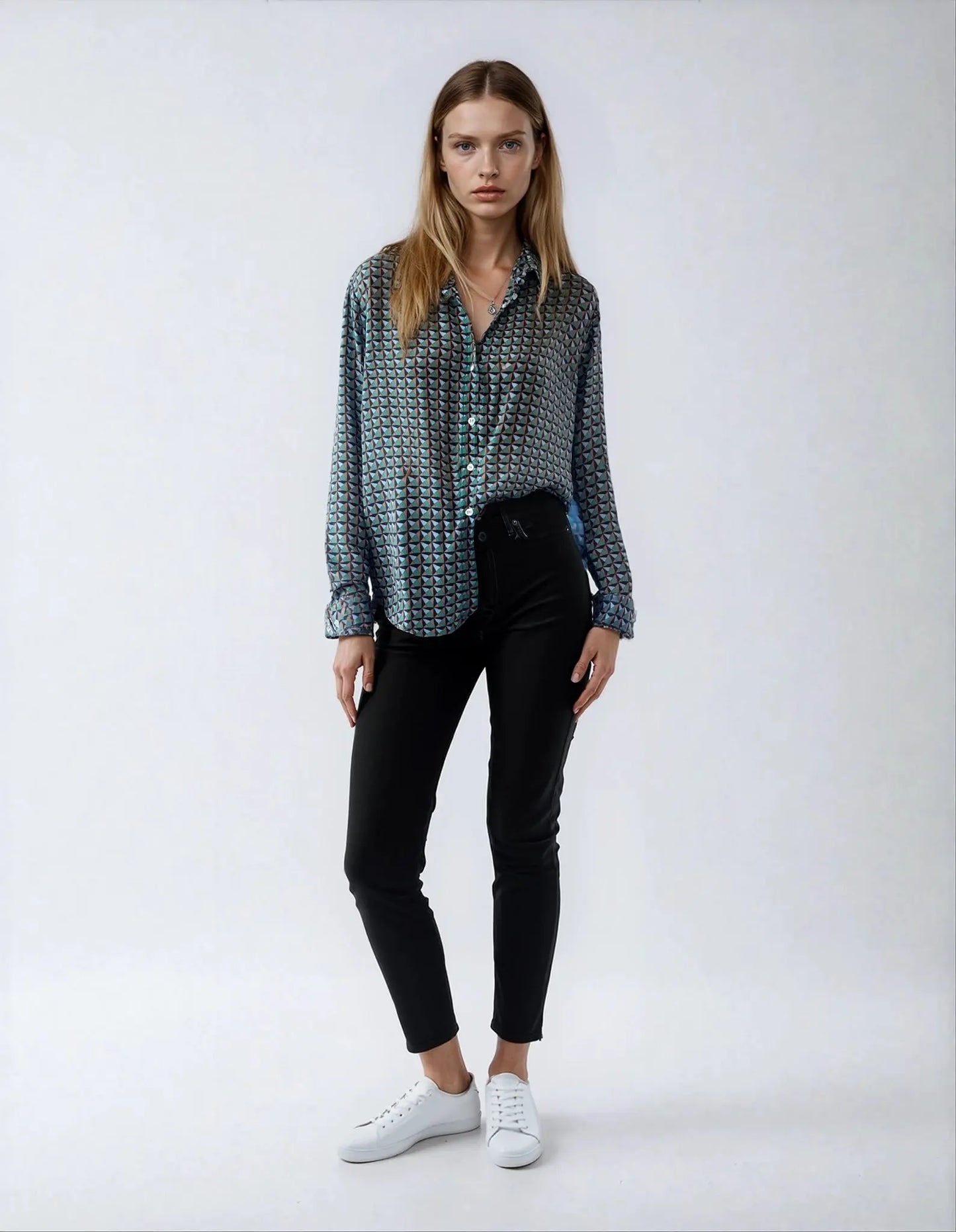 Chemise à motif - Taille 2/M Rue Blanche