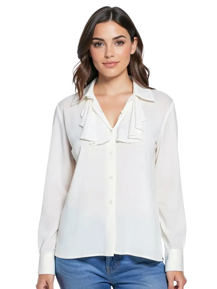 Chemise Blanche Taille 40 CoClo Custom Upcycling Femmes