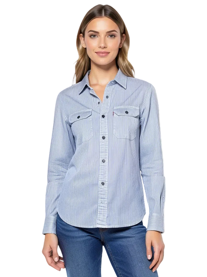 Chemise Bleu & Blanche - Taille XS Levis CoClo Seconde main femmes