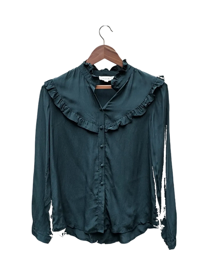 Chemise Bleu Petrole - Taille S CoClo Custom Seconde main femmes