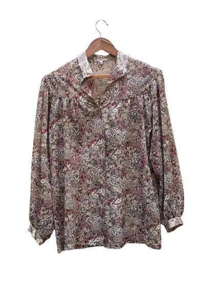 Chemise Fleurie Taille 40 CoClo Custom Upcycling femmes