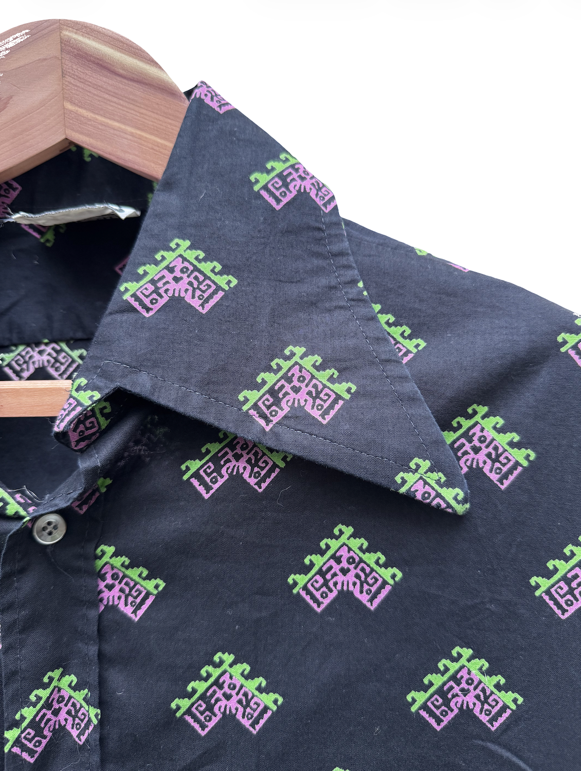 Chemise à motif Taille L CoClo Custom Upcycling femmes