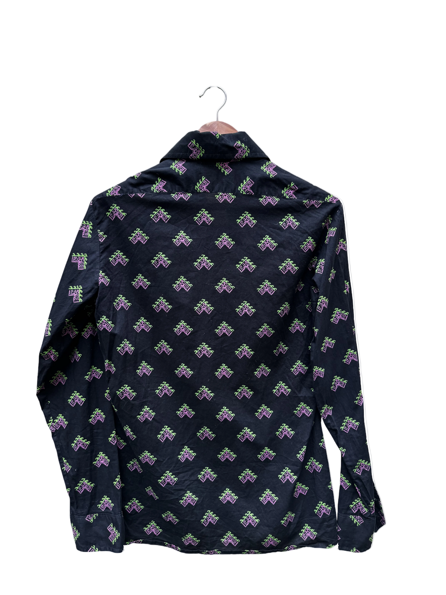 Chemise à motif Taille L CoClo Custom Upcycling femmes