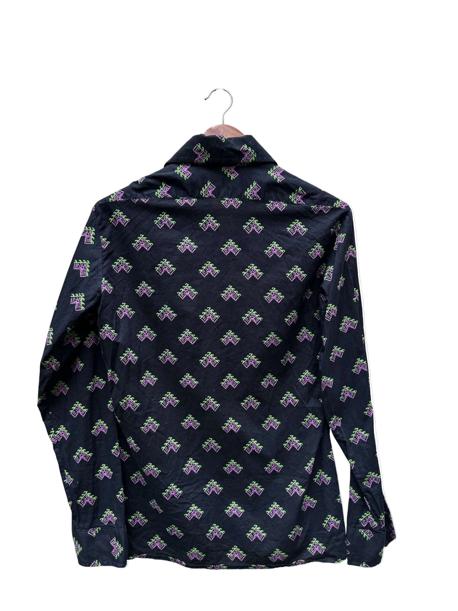 Chemise à motif Taille L CoClo Custom Upcycling femmes
