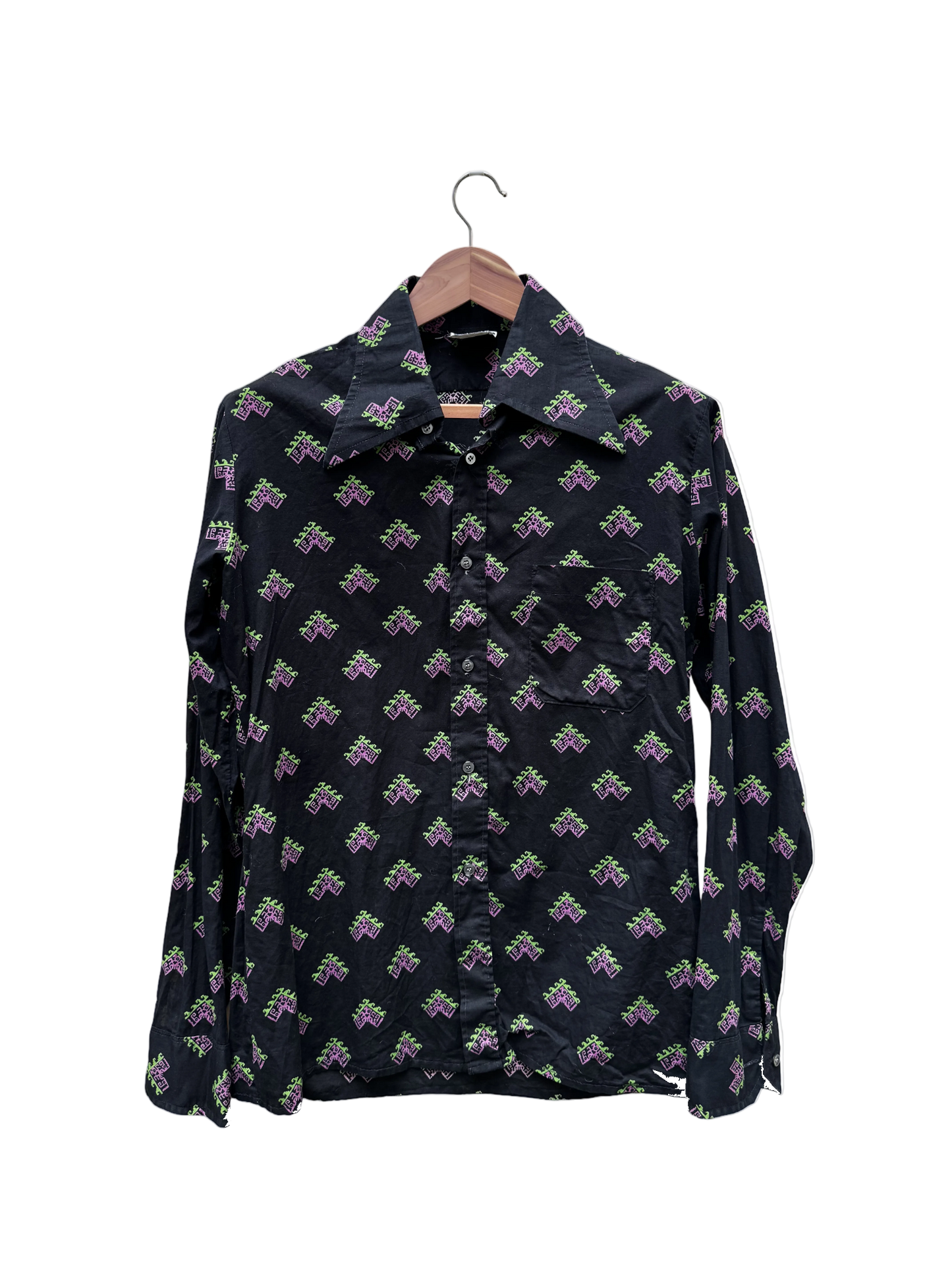 Chemise à motif Taille L CoClo Custom Upcycling femmes